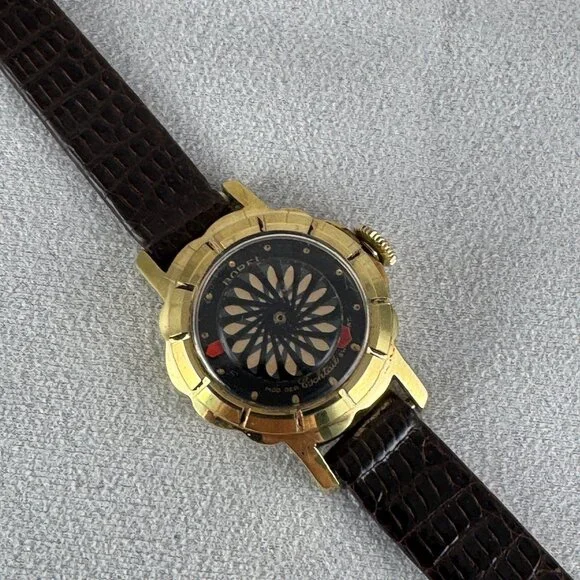 Vintage Art Deco Earnest Borel Kaleidoscope Magical Mystery Dial Watch